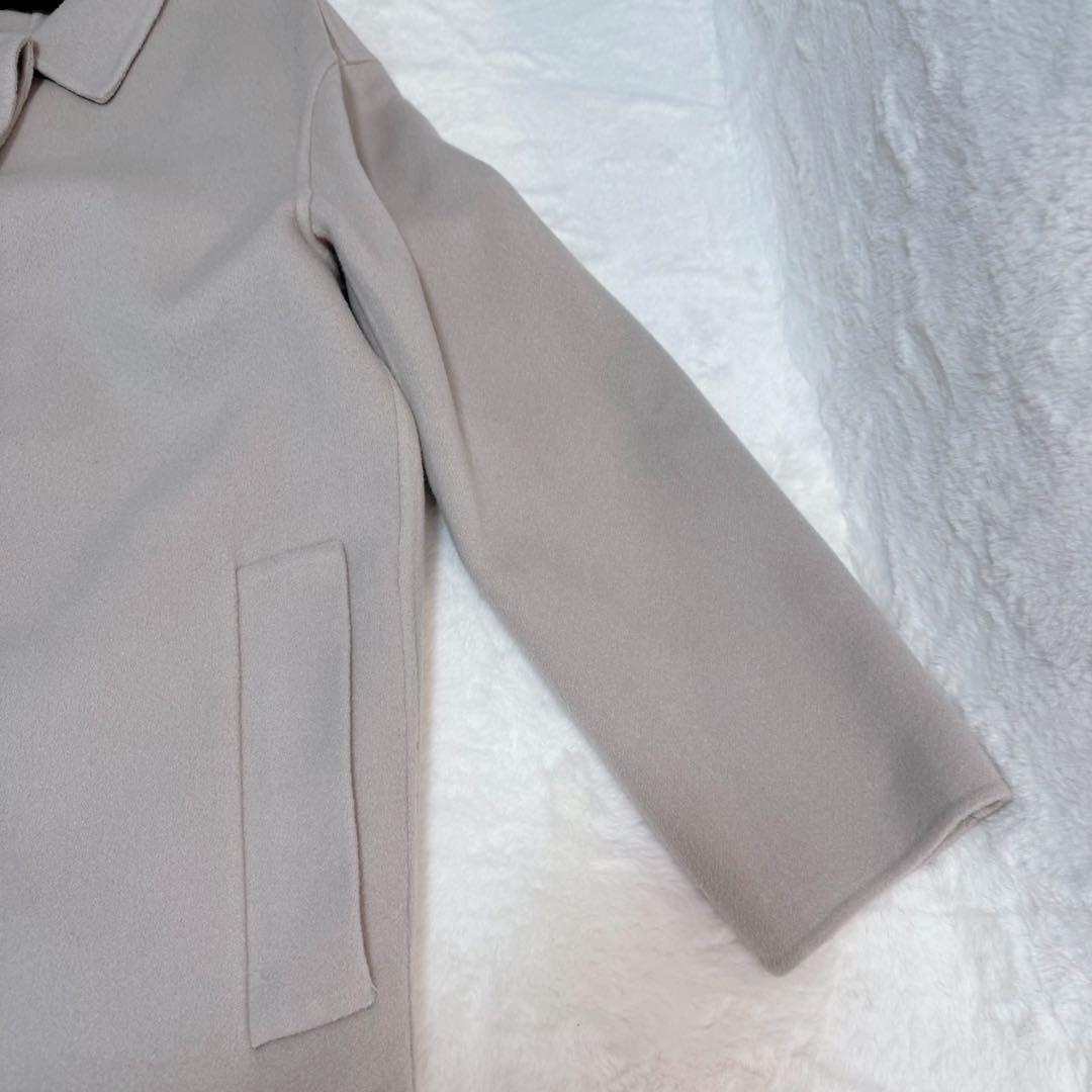 【極美品】セオリー カシミヤ ロングコート 現行ロゴ 近年モデル ベージュ　S