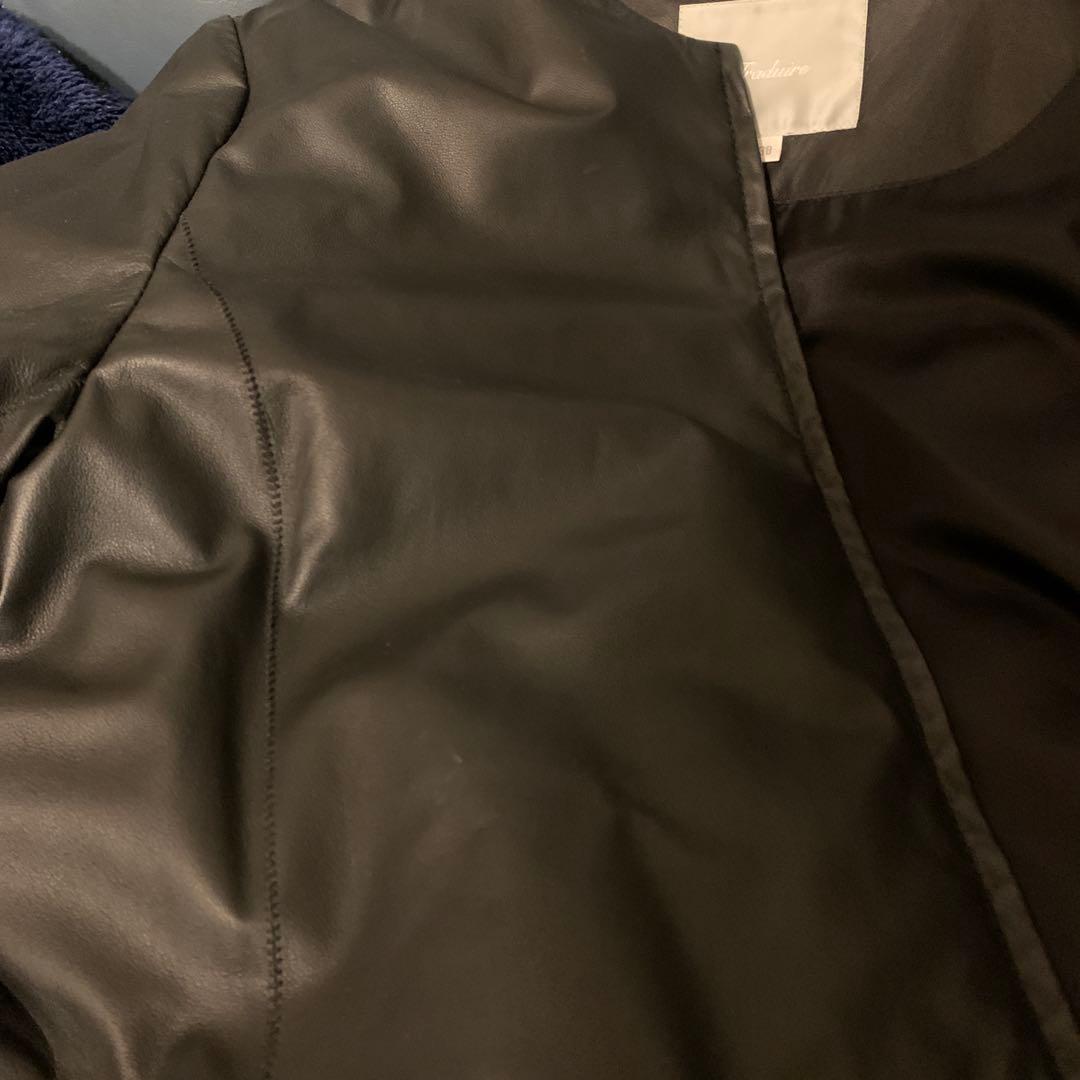 【美品】Traduireレザーダウン＊ミディ丈コート