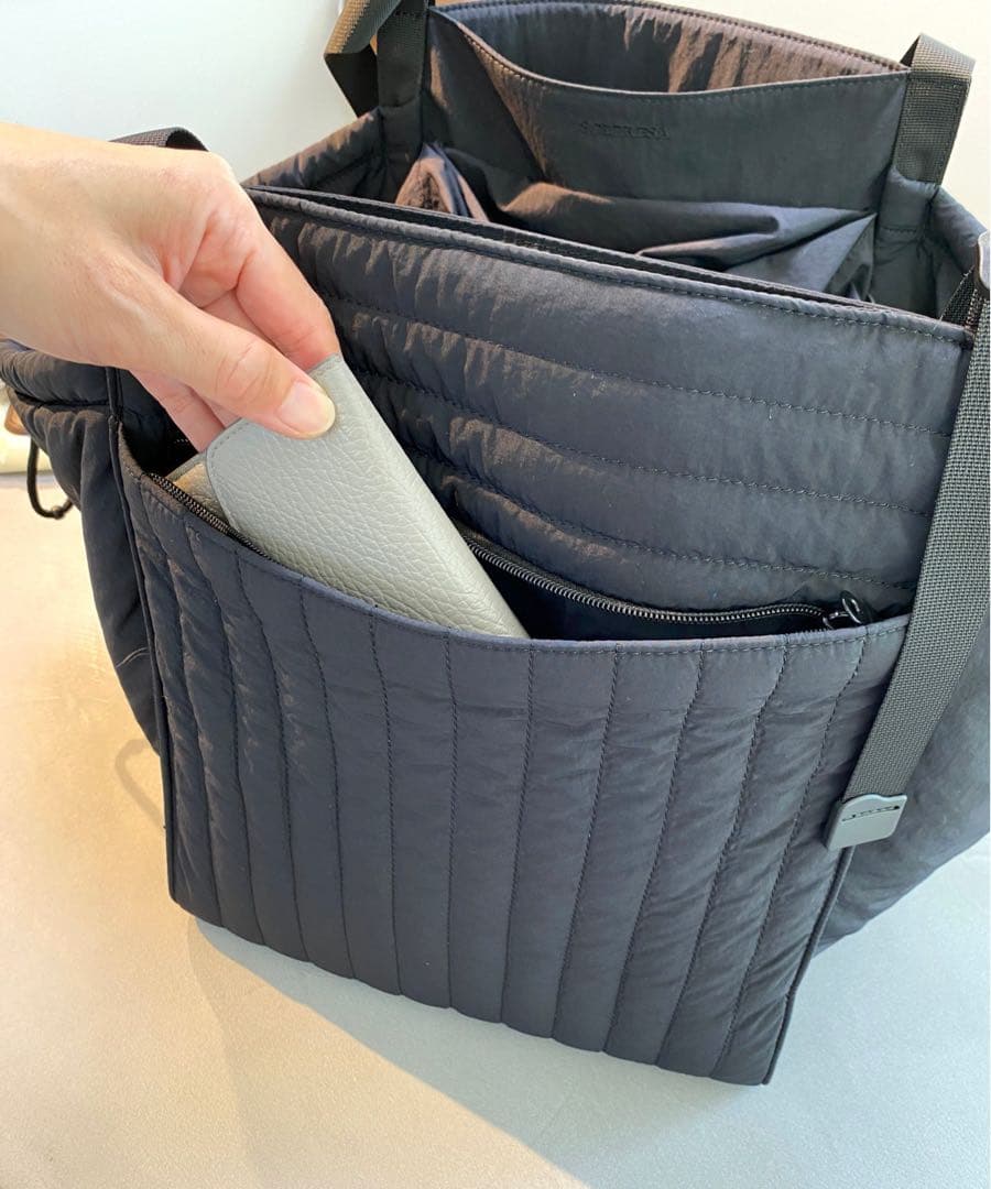 マザーズバック SOLPRESA キルティング ブラック