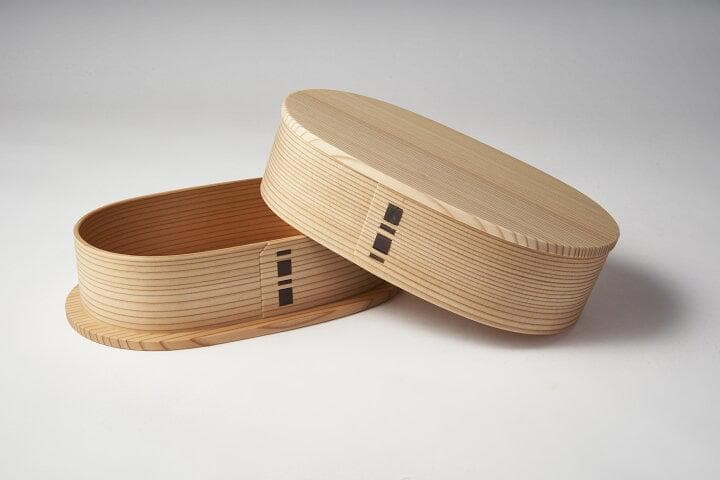 栗久の曲げわっぱ小判弁当大☆伝統的工芸品★秋田県大館☆グッドデザイン選定商品