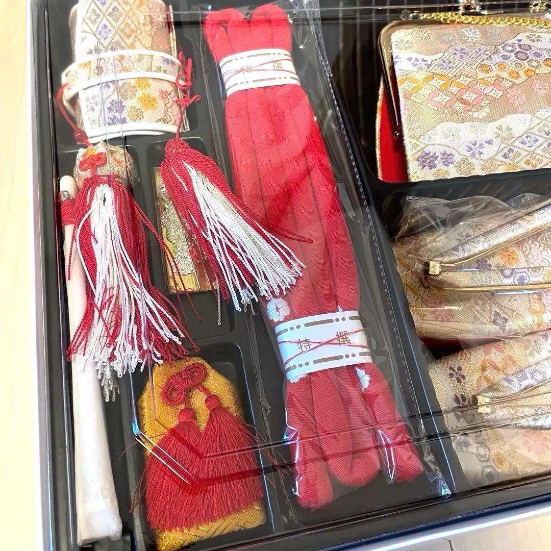 七五三 着物セット 16点 青色花柄 753 新品未使用