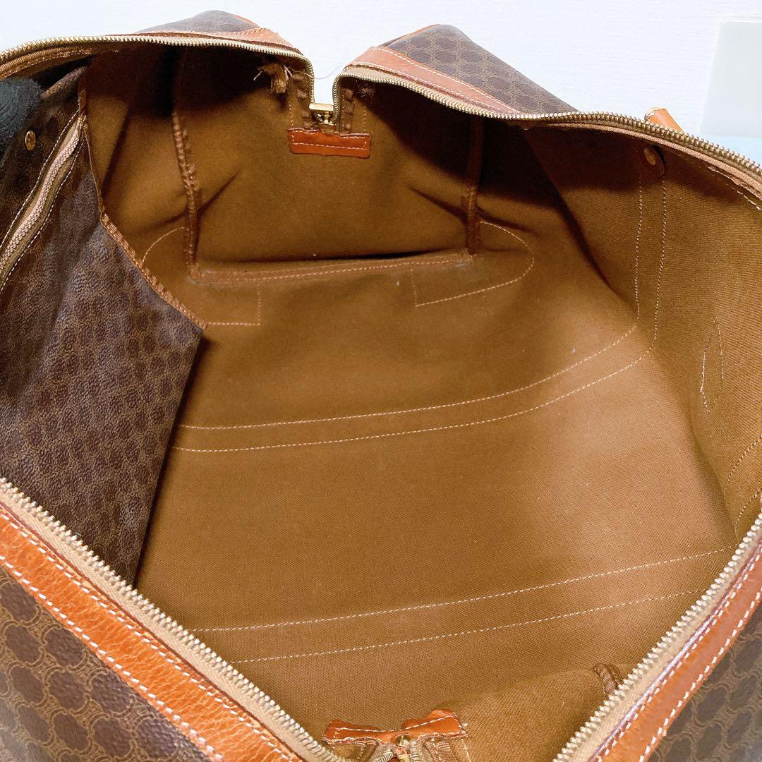 774 セリーヌ　マカダム　トリンオフ　ボストンバッグ　brown