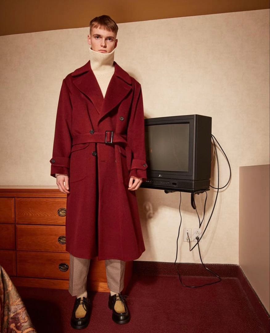 ecole de pensee カシミア混　オーバサイズ　コート　44