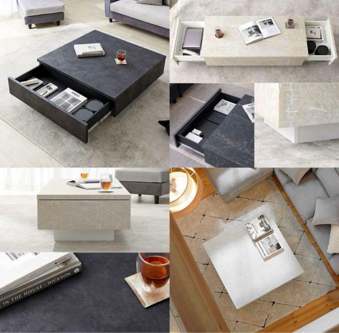 LOWYAオリジナルデザイン 大理石柄モダンセンターテーブル