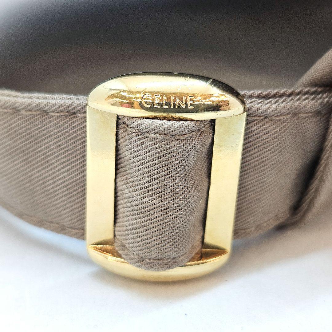 CELINE セリーヌ コットン トリオンフ ベースボール キャップ グレージュ