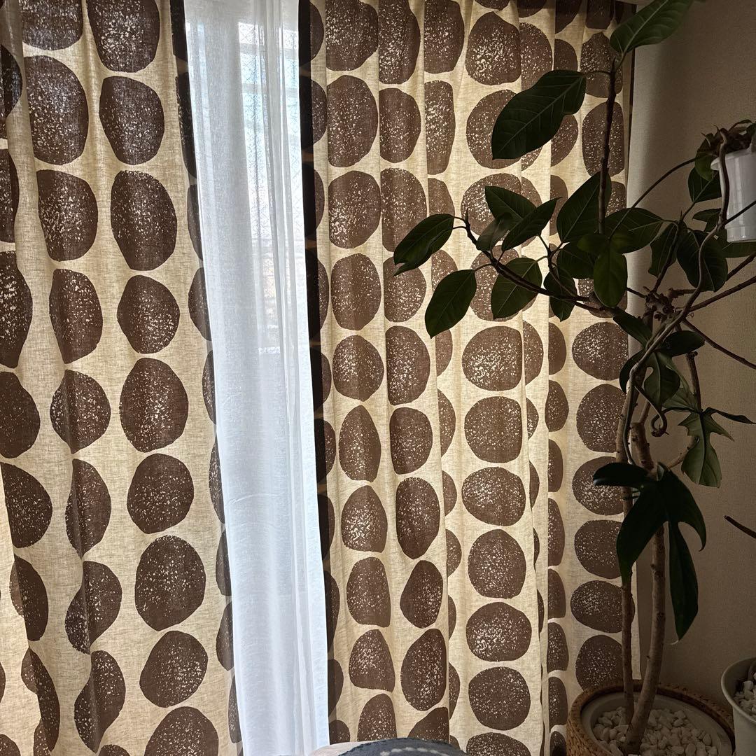FIQ 北欧カーテン　未使用　美品　グルー系　ウニコ