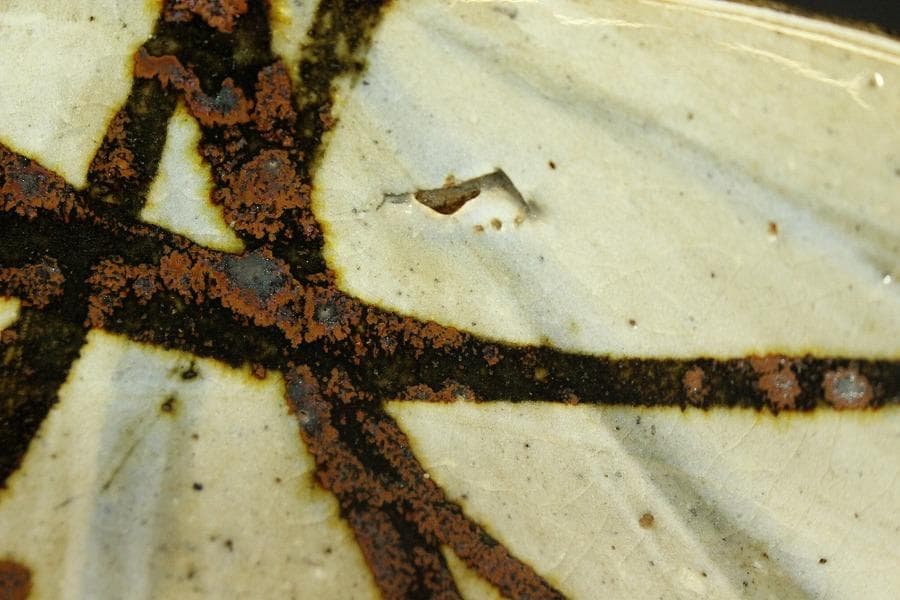 古美術 乾山 鉄絵 菓子鉢 仕服付 茶道具伝来(ZE590)