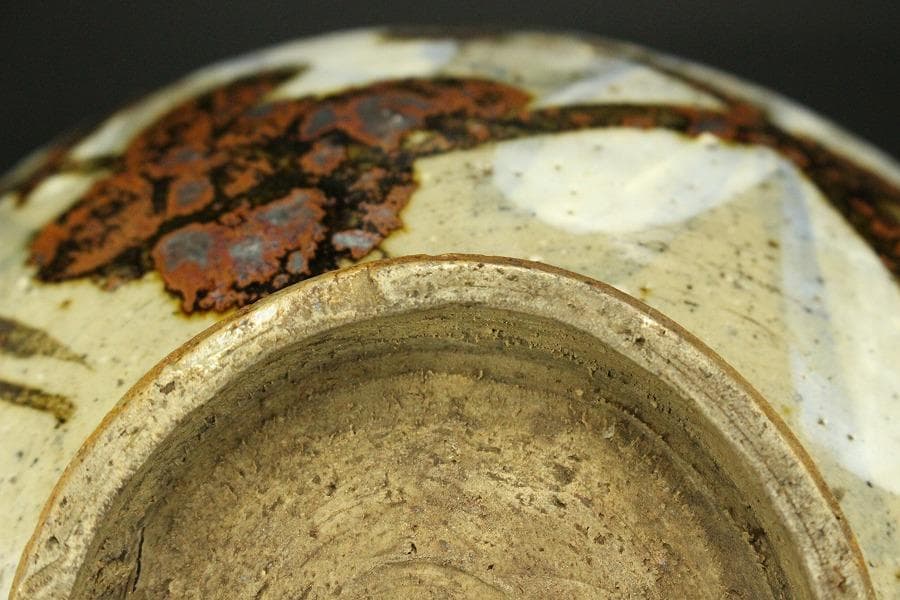 古美術 乾山 鉄絵 菓子鉢 仕服付 茶道具伝来(ZE590)