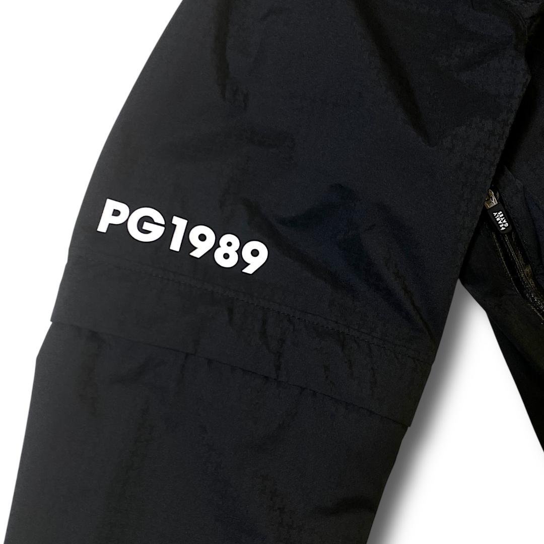 0 新品 パーリーゲイツ ビッグロゴ 半袖にもなる! レインジャケット ブラック