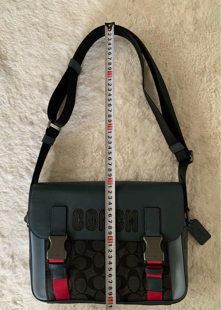 COACH メッセンジャーバッグ 合成皮革 ロゴ入り 保存袋付き✴︎美品✴︎