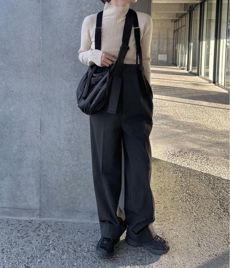 todayful サスペンダーハイウエストパンツ