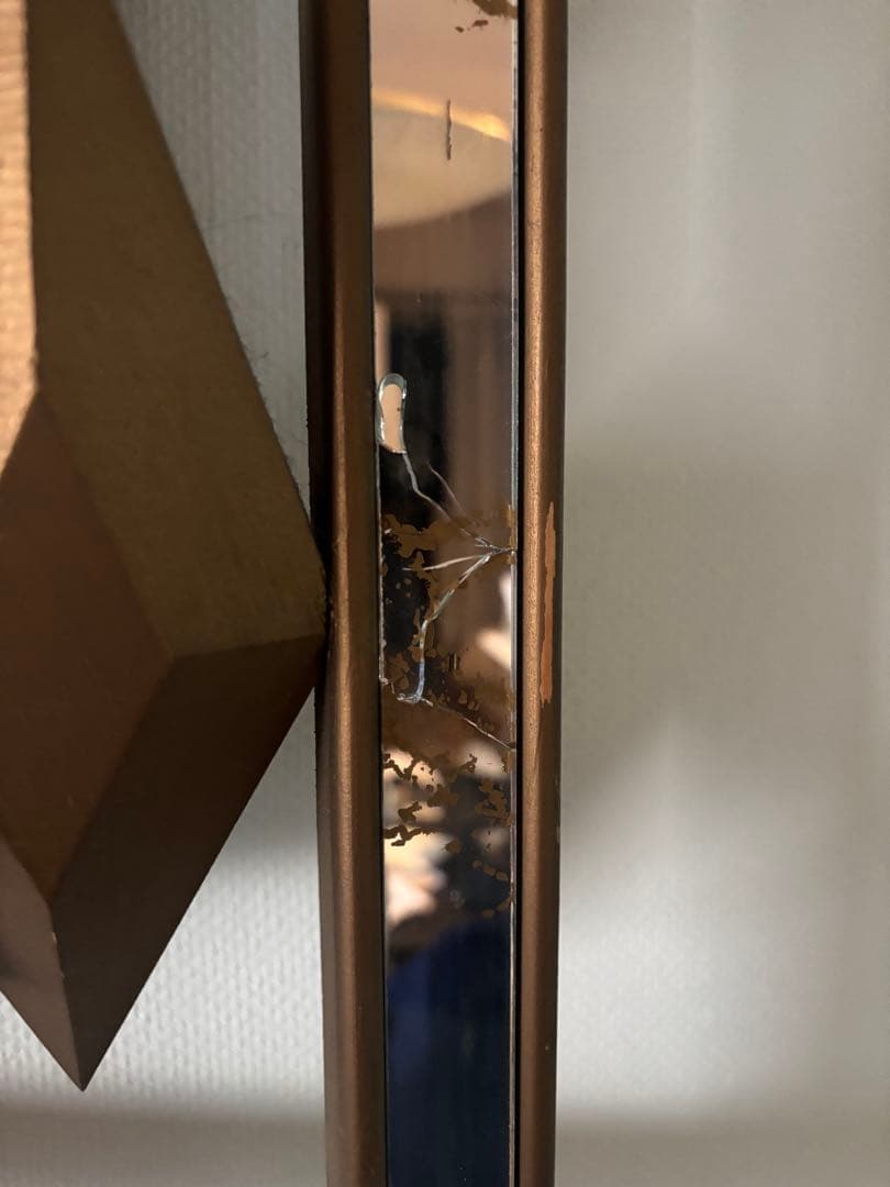 シャドーボックス　ミッドセンチュリー　ミラー　ヴィンテージ　サンバーストクロック