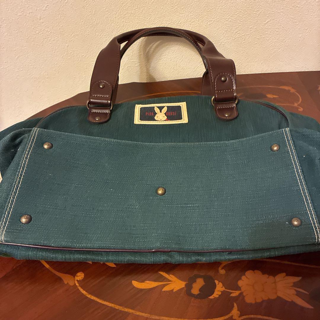 ★1日限定値下‼️美品希少★PINK HOUSE ウサギ刺繍 ボストンバッグ