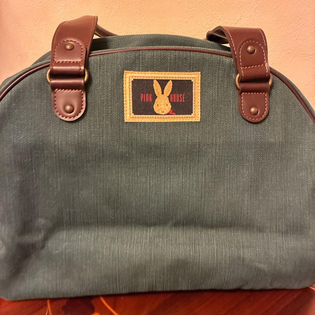 ★1日限定値下‼️美品希少★PINK HOUSE ウサギ刺繍 ボストンバッグ