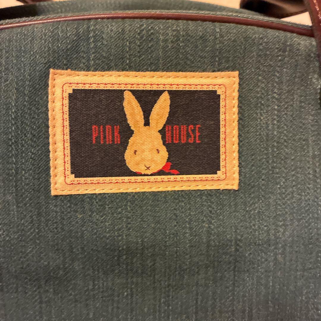 ★1日限定値下‼️美品希少★PINK HOUSE ウサギ刺繍 ボストンバッグ