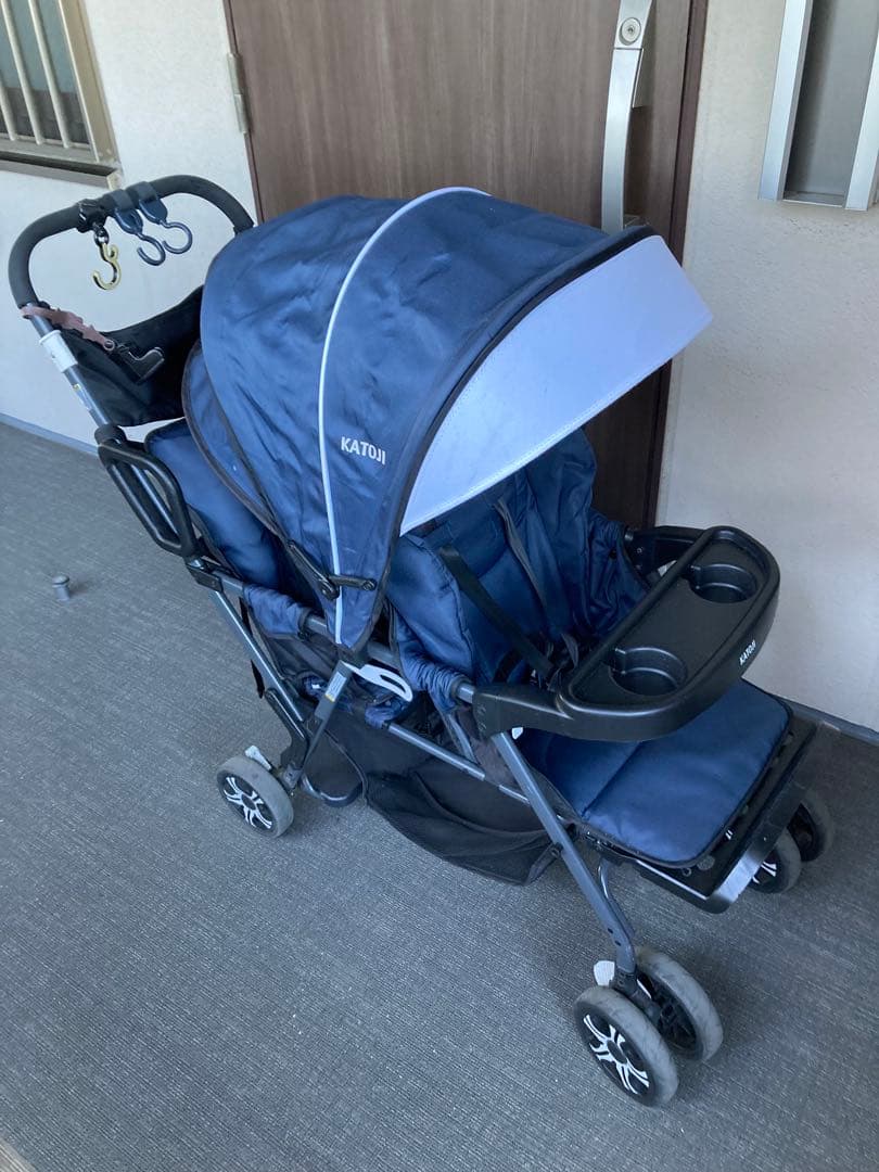 KATOJI ネイビー ベビーカー　二人乗り