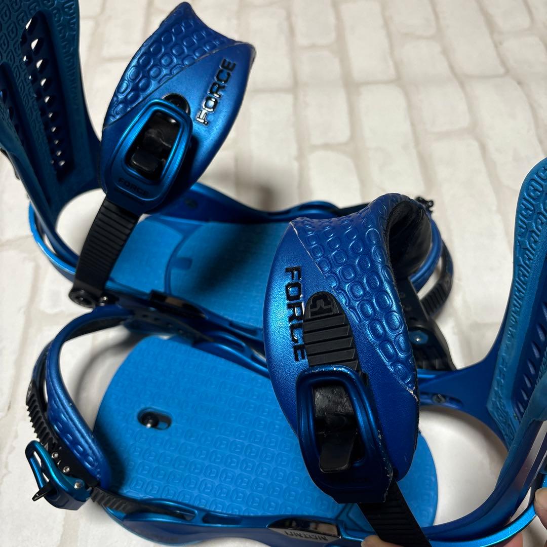 FORCE スノーボードビンディング 青　M >L