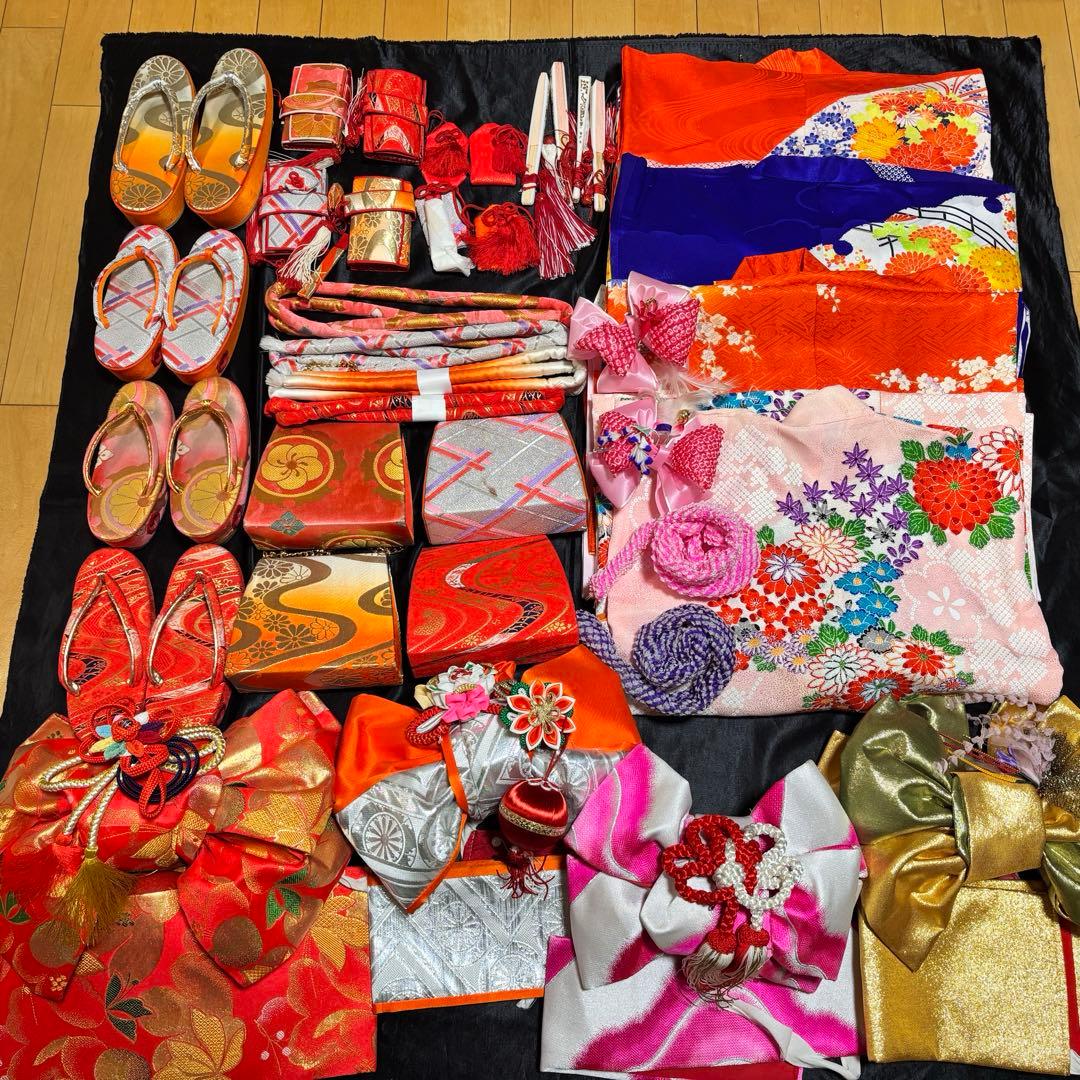 七五三女の子5歳　着物小物まとめ売り