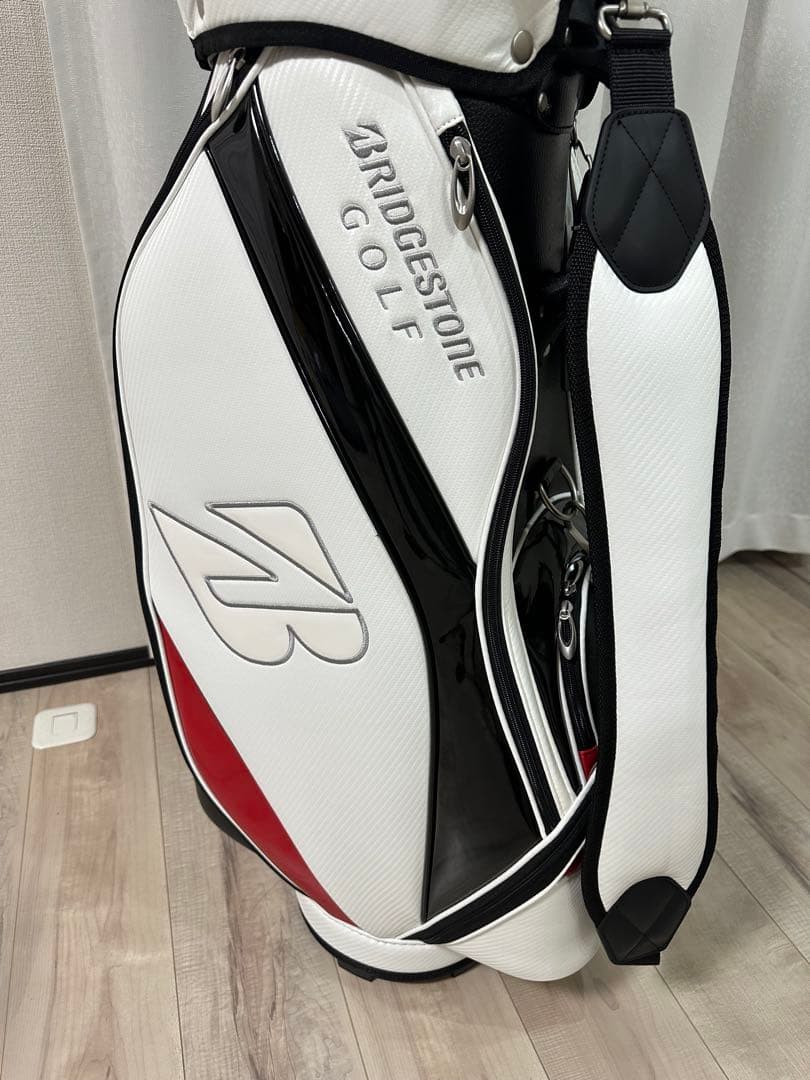 ★ブリジストン★キャディバック★白黒合皮★美品