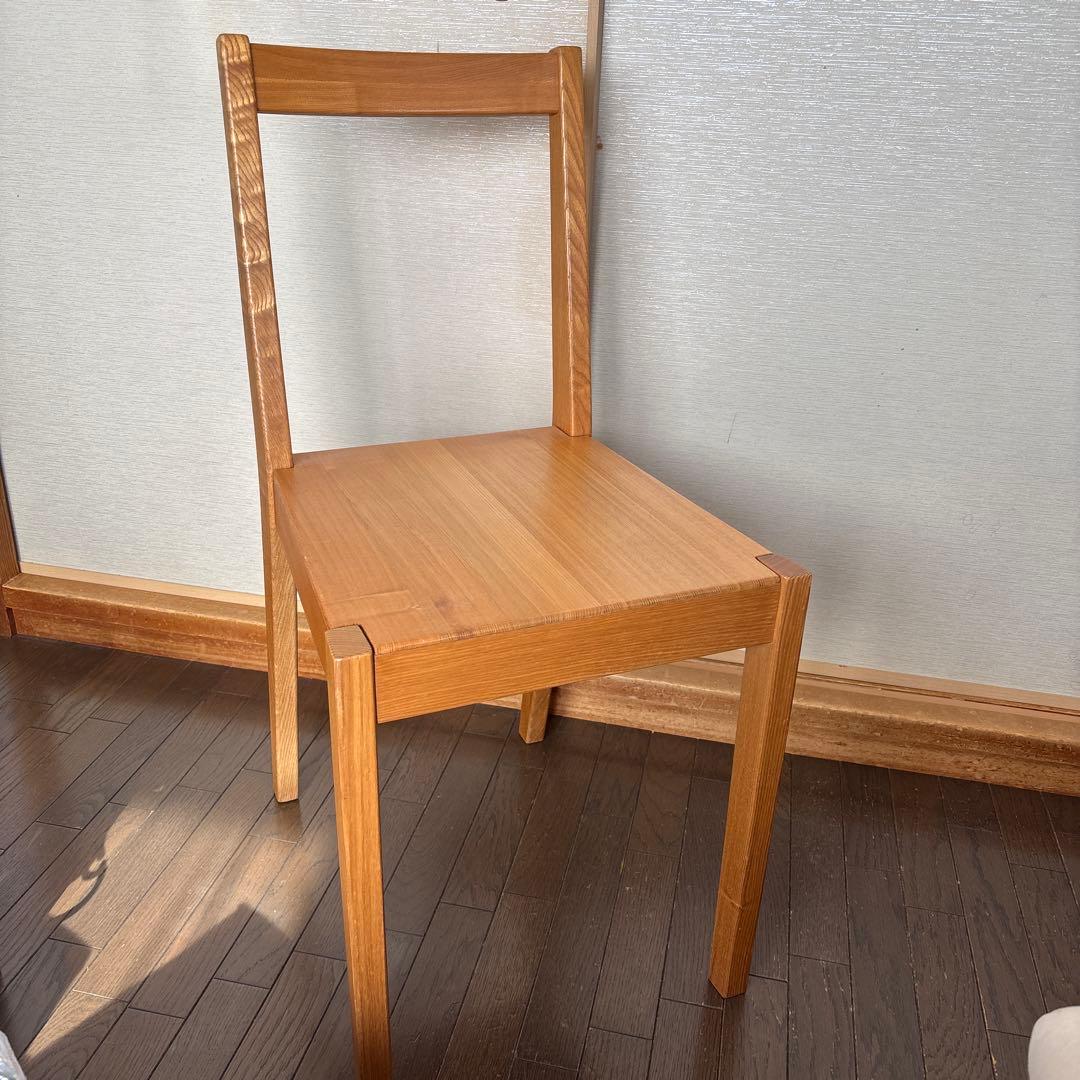 美品⭐︎無印　タモ材　ダイニングチェアー　1脚