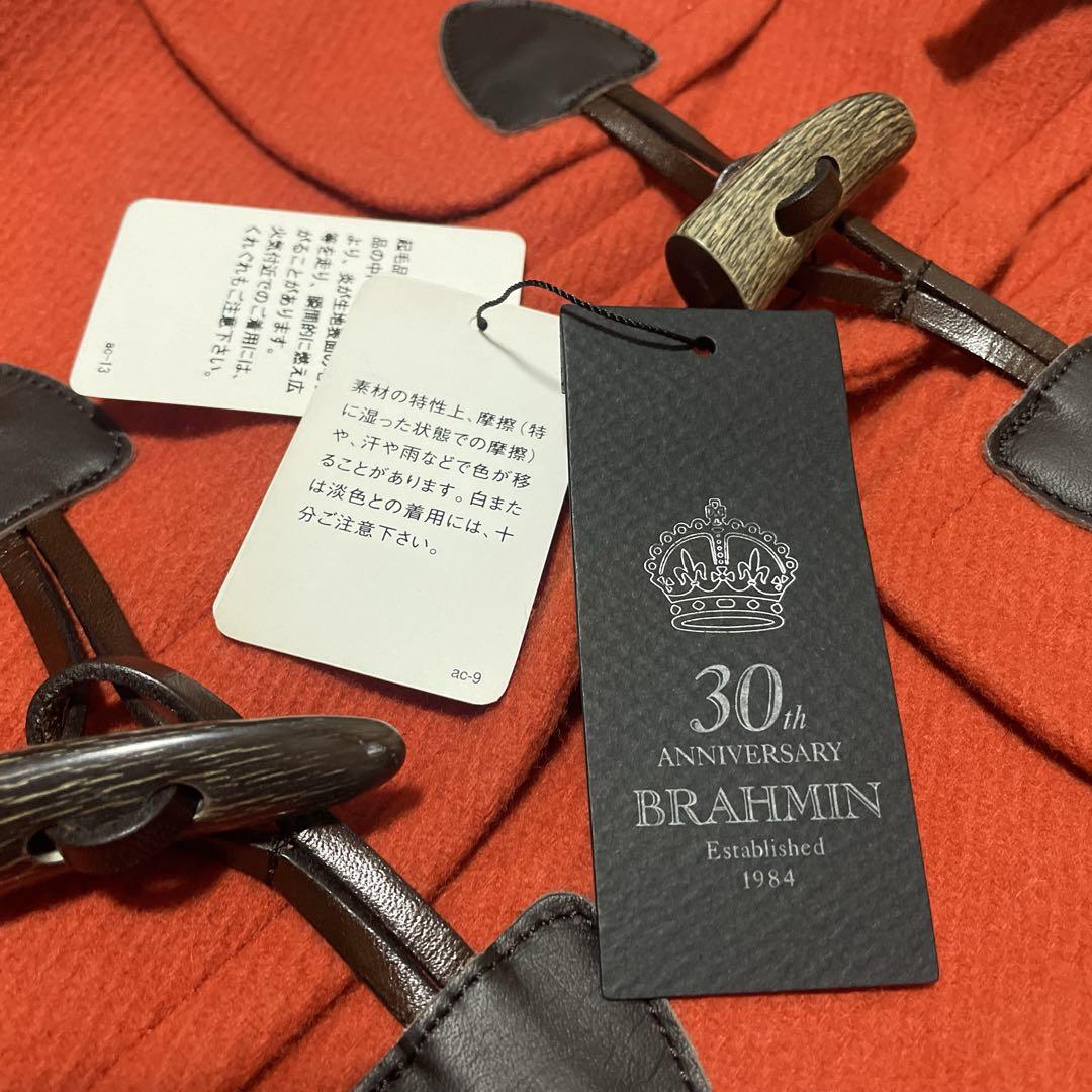 BRAHMIN 新品　フード風オレンジダッフルコート　38サイズ