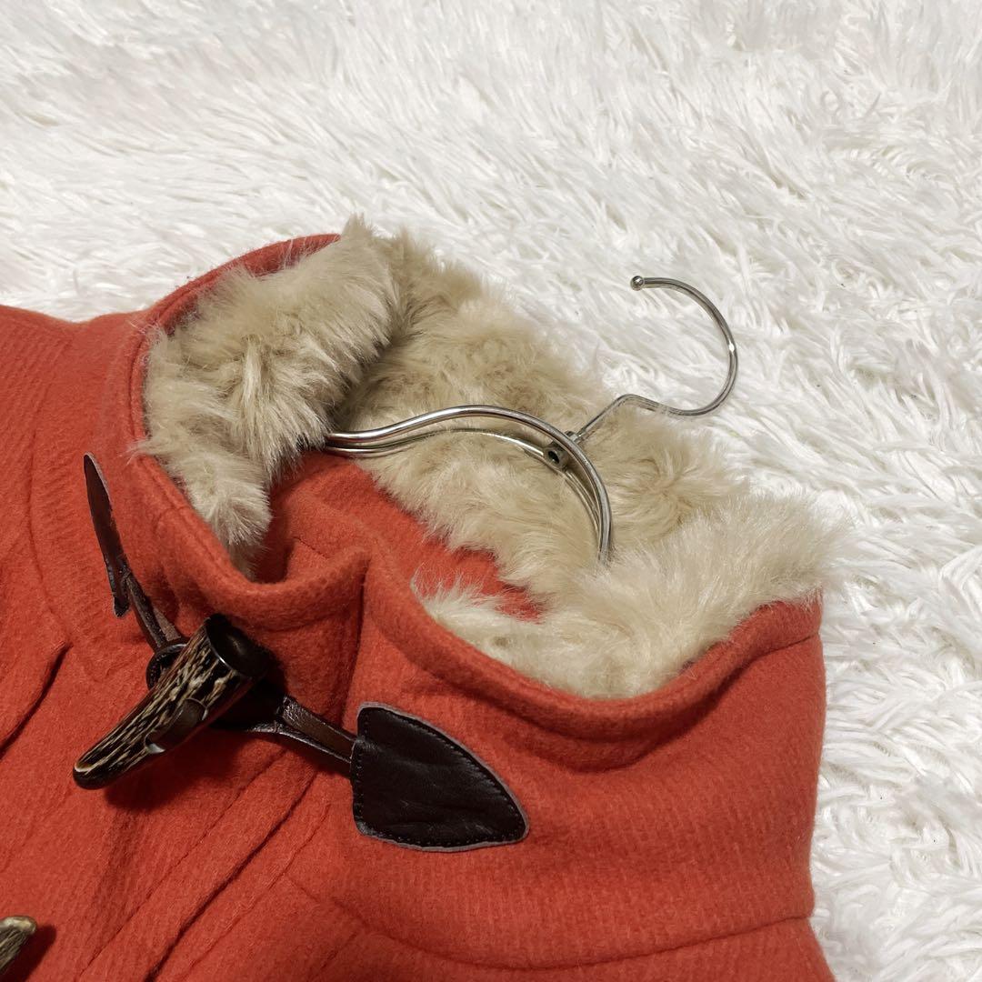 BRAHMIN 新品　フード風オレンジダッフルコート　38サイズ