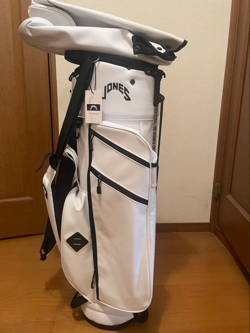 JONES ホワイト キャディバッグ　【新品未使用品】