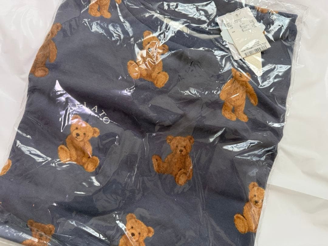 ジェラートピケ❤︎ベア柄ワンピース ネイビー 新品