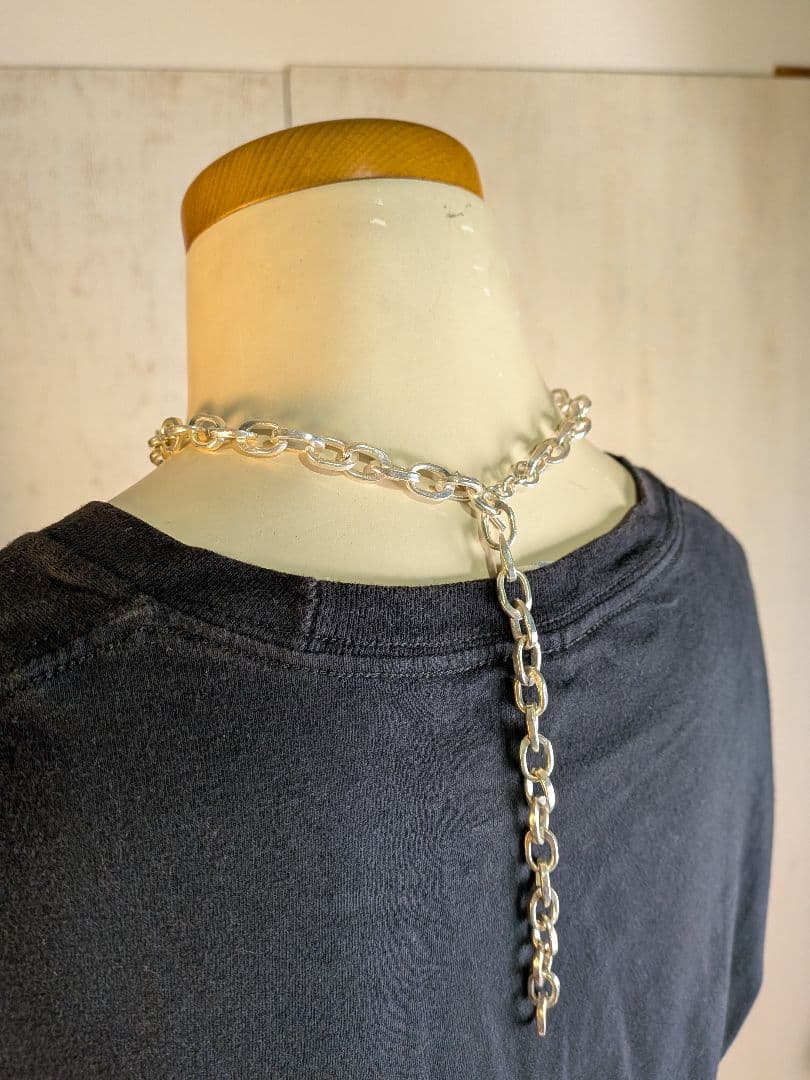 【新品】カレンシルバー　ネックレス　ユニセックス　男女兼用　サイズ調節可能