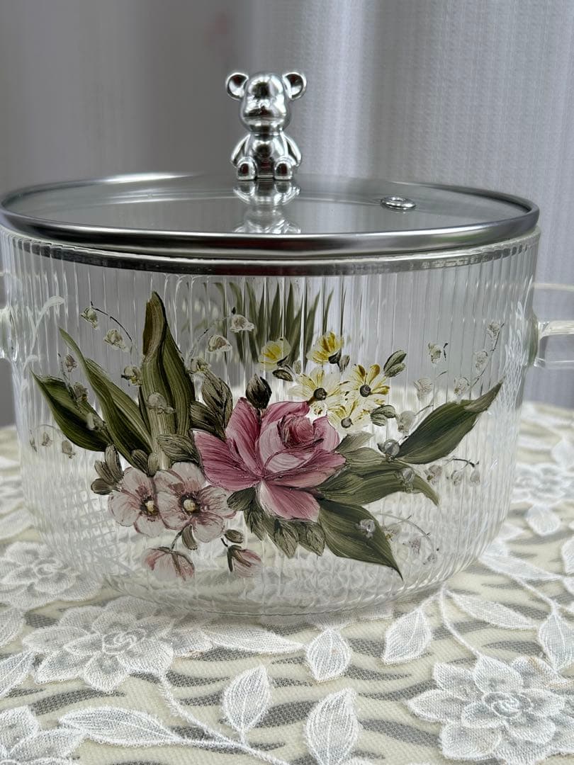 ❗️手書き　ガラスのお鍋