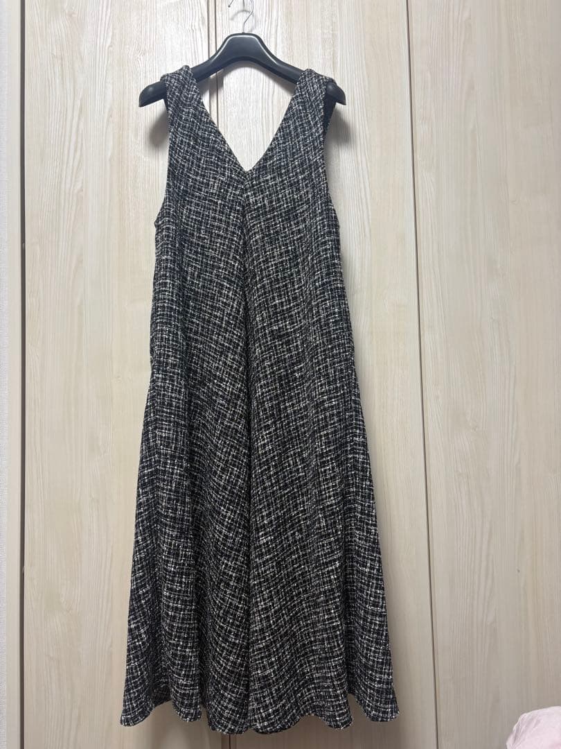 BEARDSLEY ツイード ロングワンピース　ジャンパースカート