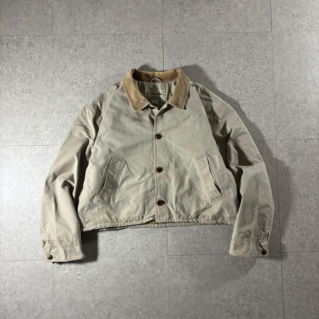 L.L.Bean中綿ダウンハンティングジャケット襟コーズクロップド丈超短丈Y2K