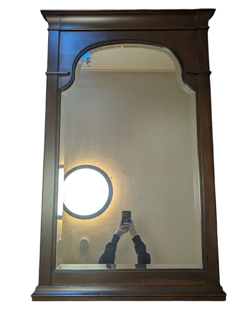 【高級家具】米国製 Ethan Allen イーセンアーレン 壁掛けミラー 鏡