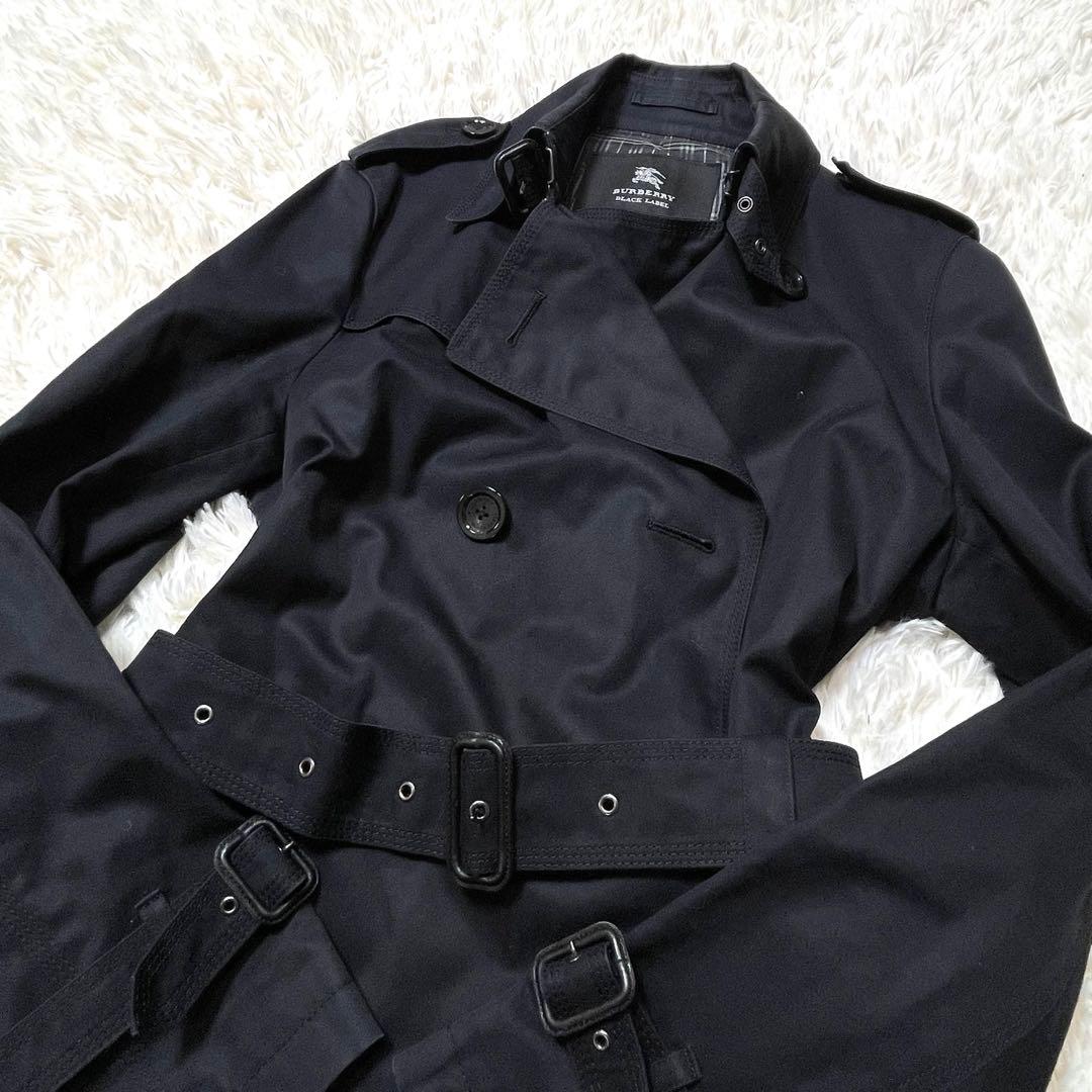 バーバリーブラックレーベル トレンチコート ノバチェック ベルト M