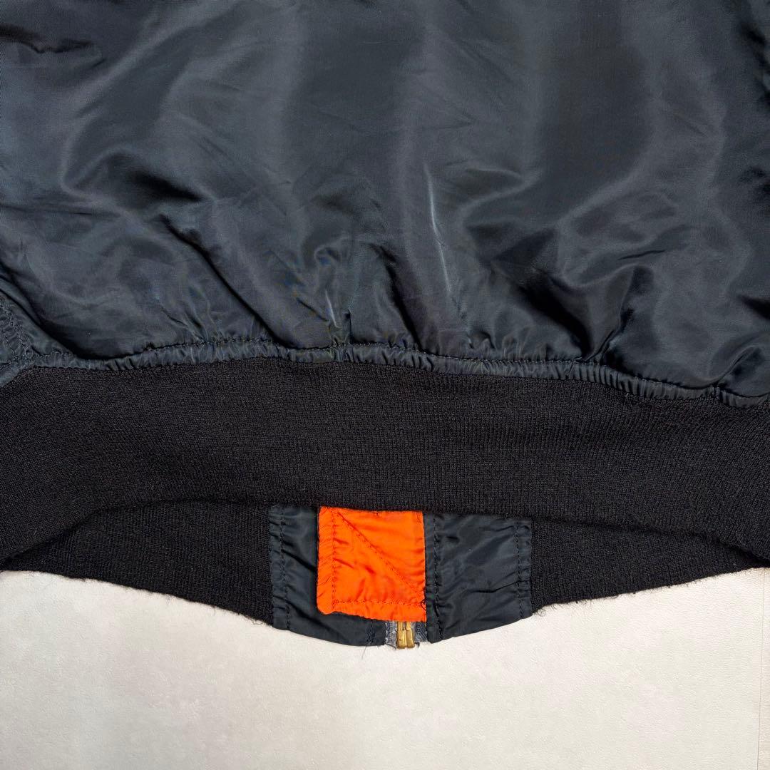 【美品】 USA製 80s アルファインダストリーズ MA-1 ブラック M