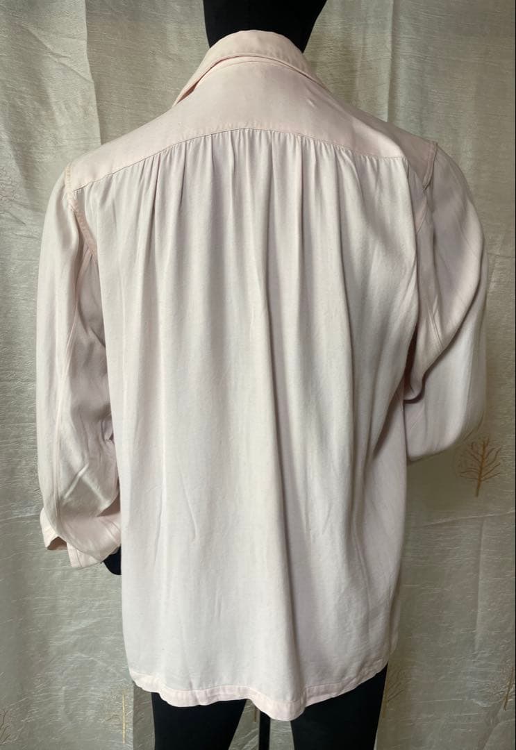 50's Tamarack ベイビーピンク レーヨンシャツ