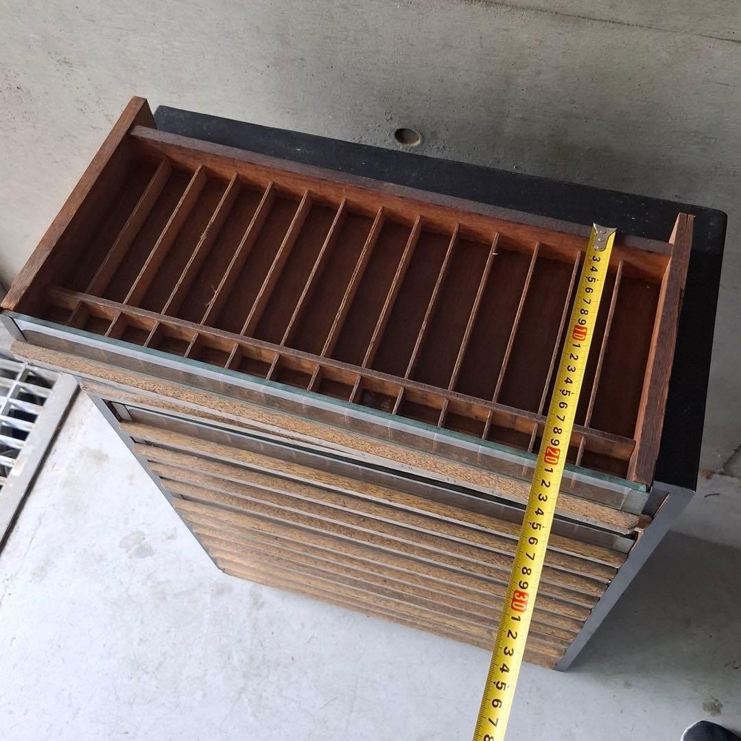 店舗什器 ディスプレイ ミシン糸ケース ガラスケース アンティーク ヴィンテージ