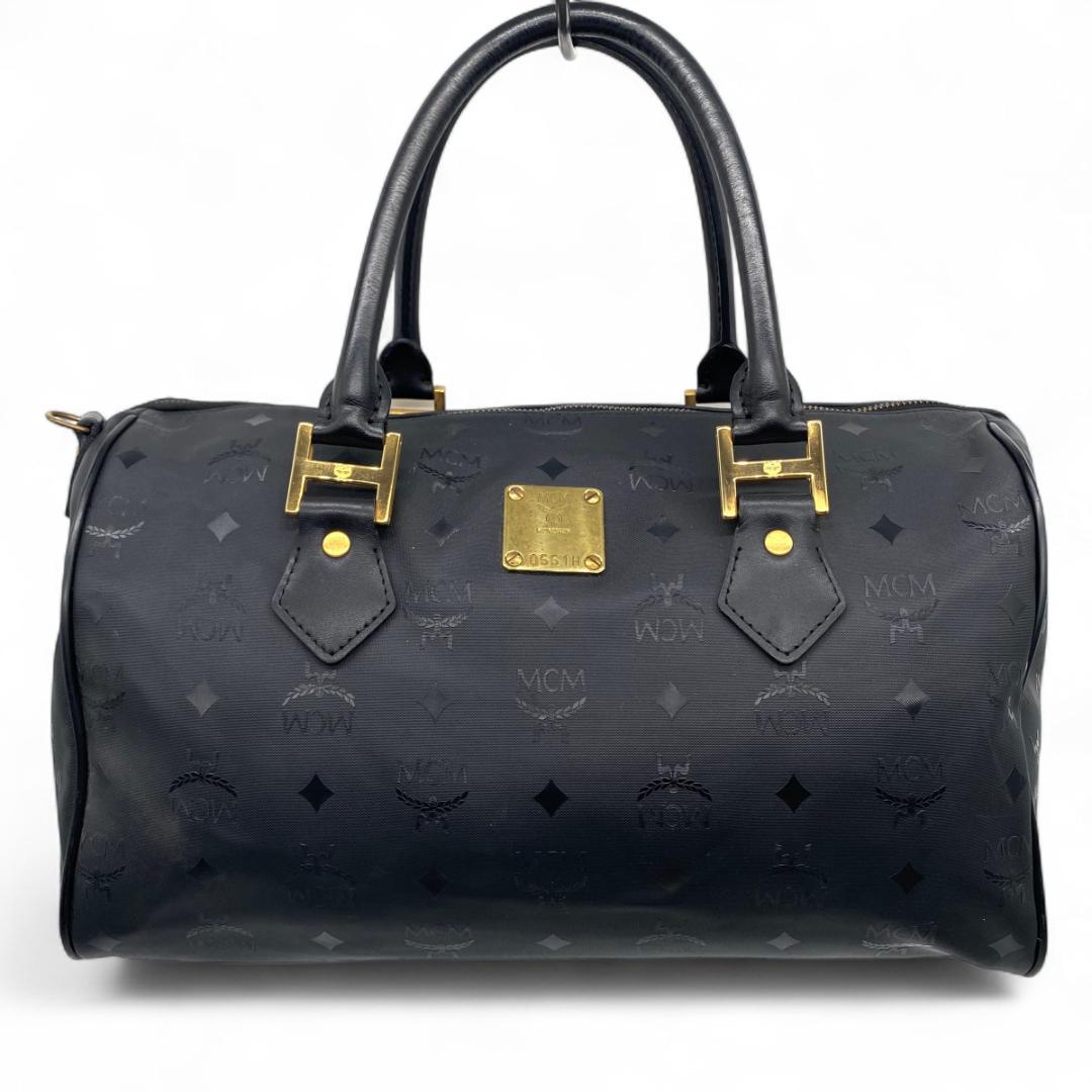 MCM Boston Bag Visetos Black ボストンバッグ 黒