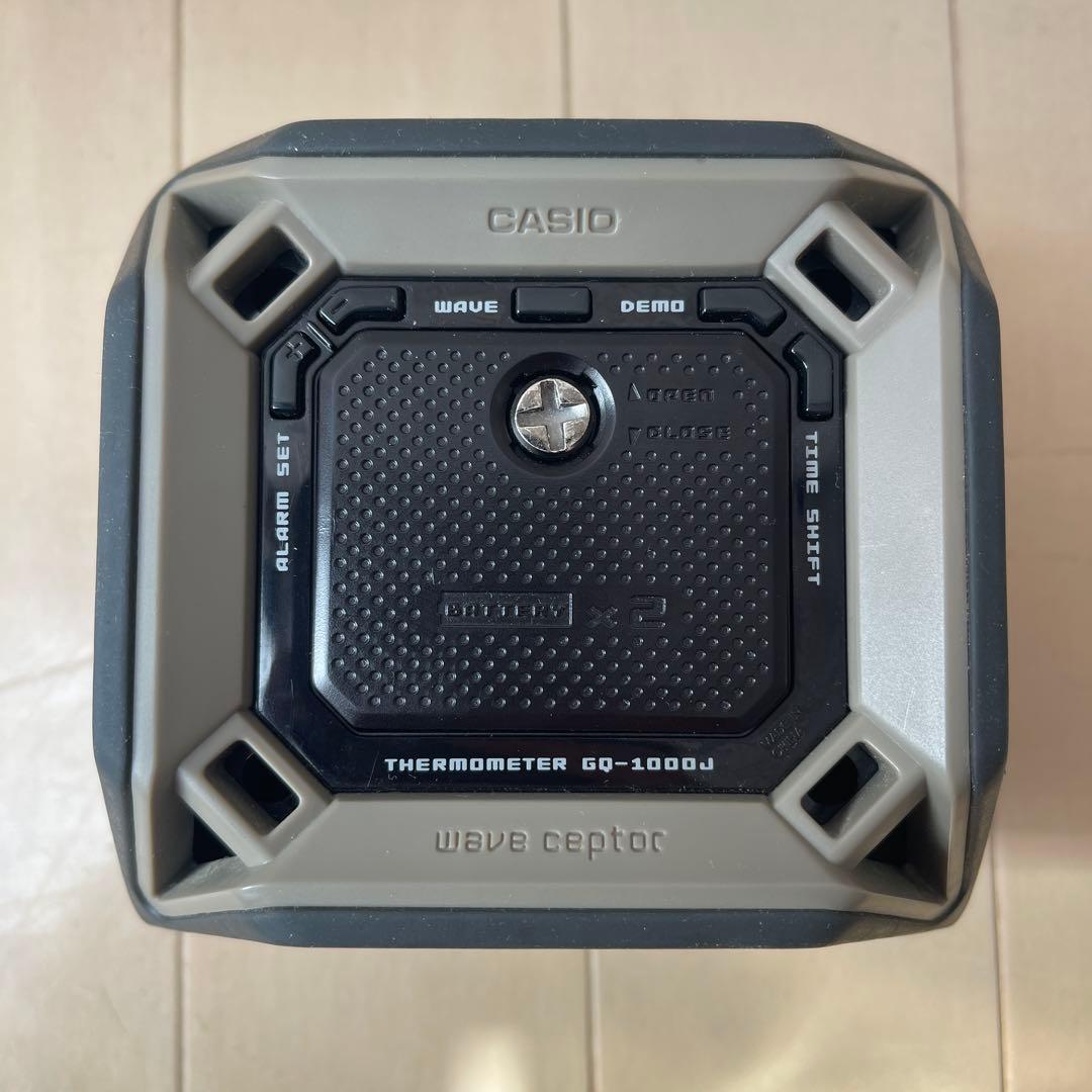 【美品】CASIO wave cepter GQ-1000J 置時計 温度計付き