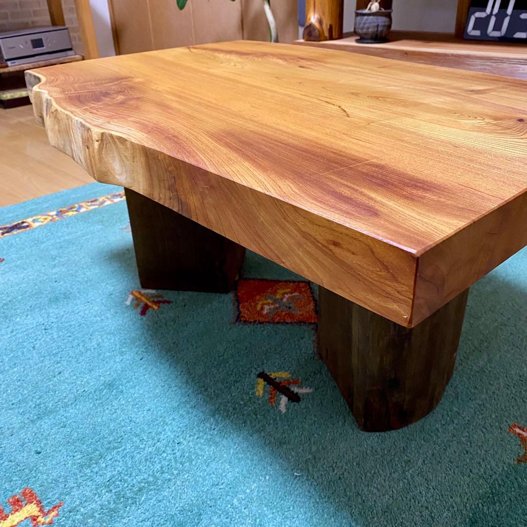 【週末セール】一枚板　欅　天然木　テーブル 無垢　けやき　103