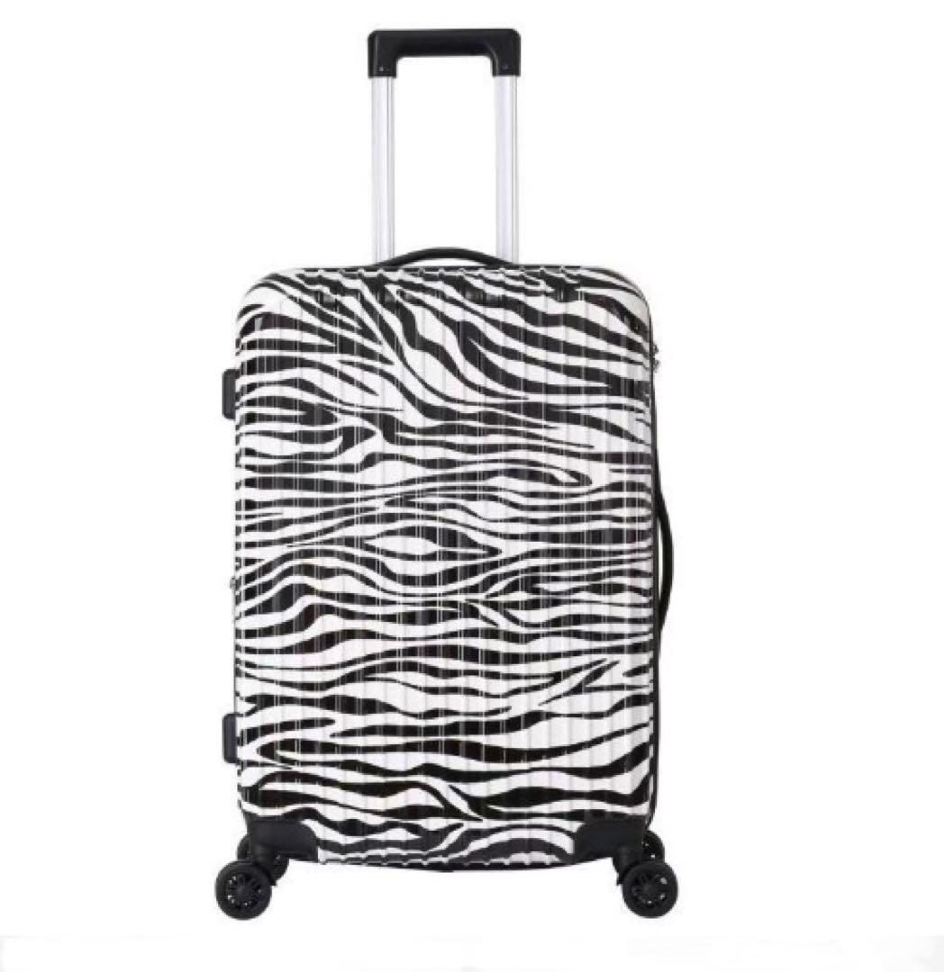キャリーケース　スーツケース　新品　容量アップ　ゼブラ柄　アニマル柄　Lサイズ