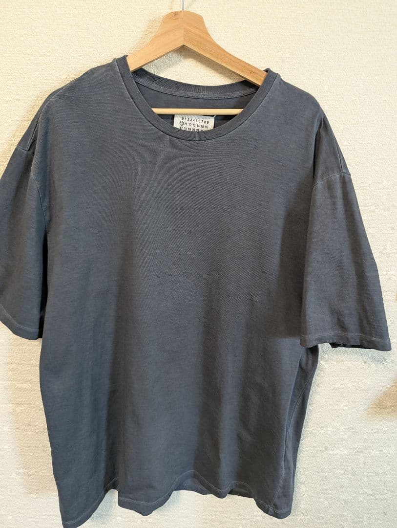 メゾンマルジェラ 反転ロゴ 4ステッチ オーバーサイズ Tシャツ 46 グレー
