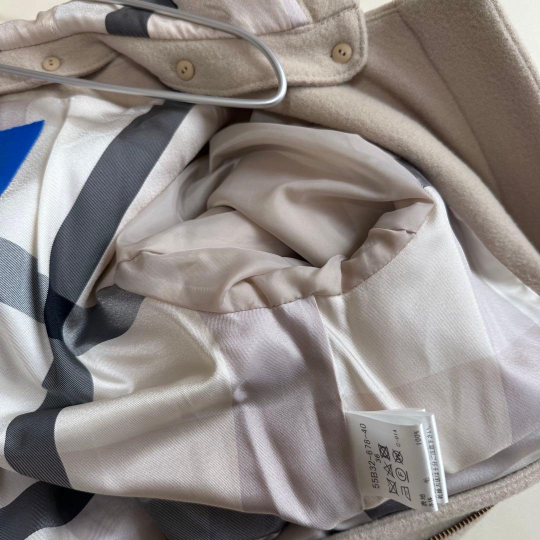 【極美品】バーバリーブルーレーベルクレストブリッジ　フーデットコート　本田翼着用