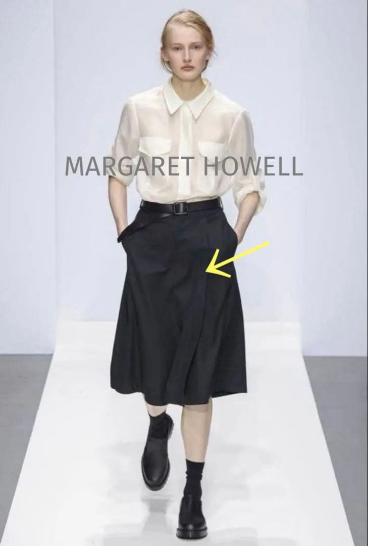 専用です❗️マーガレットハウエル ラップ キュロットパンツブラック　Ⅲ