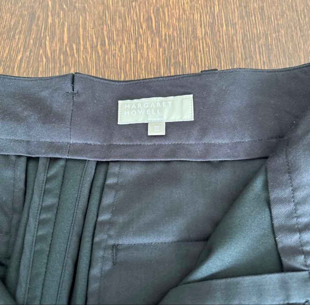 専用です❗️マーガレットハウエル ラップ キュロットパンツブラック　Ⅲ