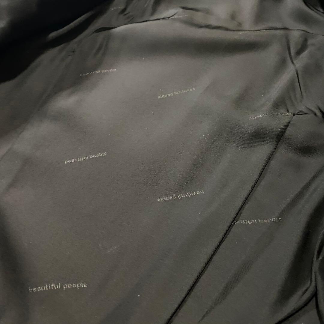 ビューティフルピープル　ホースレザー　シングルライダースジャケット　Mサイズ　黒