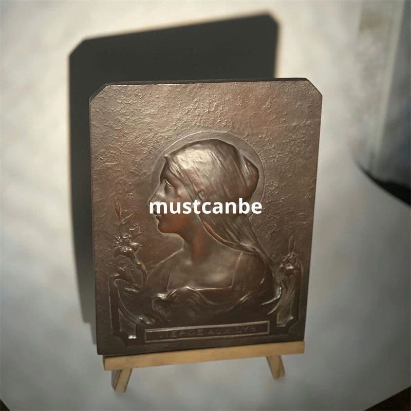 浮彫り百合少女 応接間 玄関 茶室 寝室 装飾品 工芸品 美術品 置物