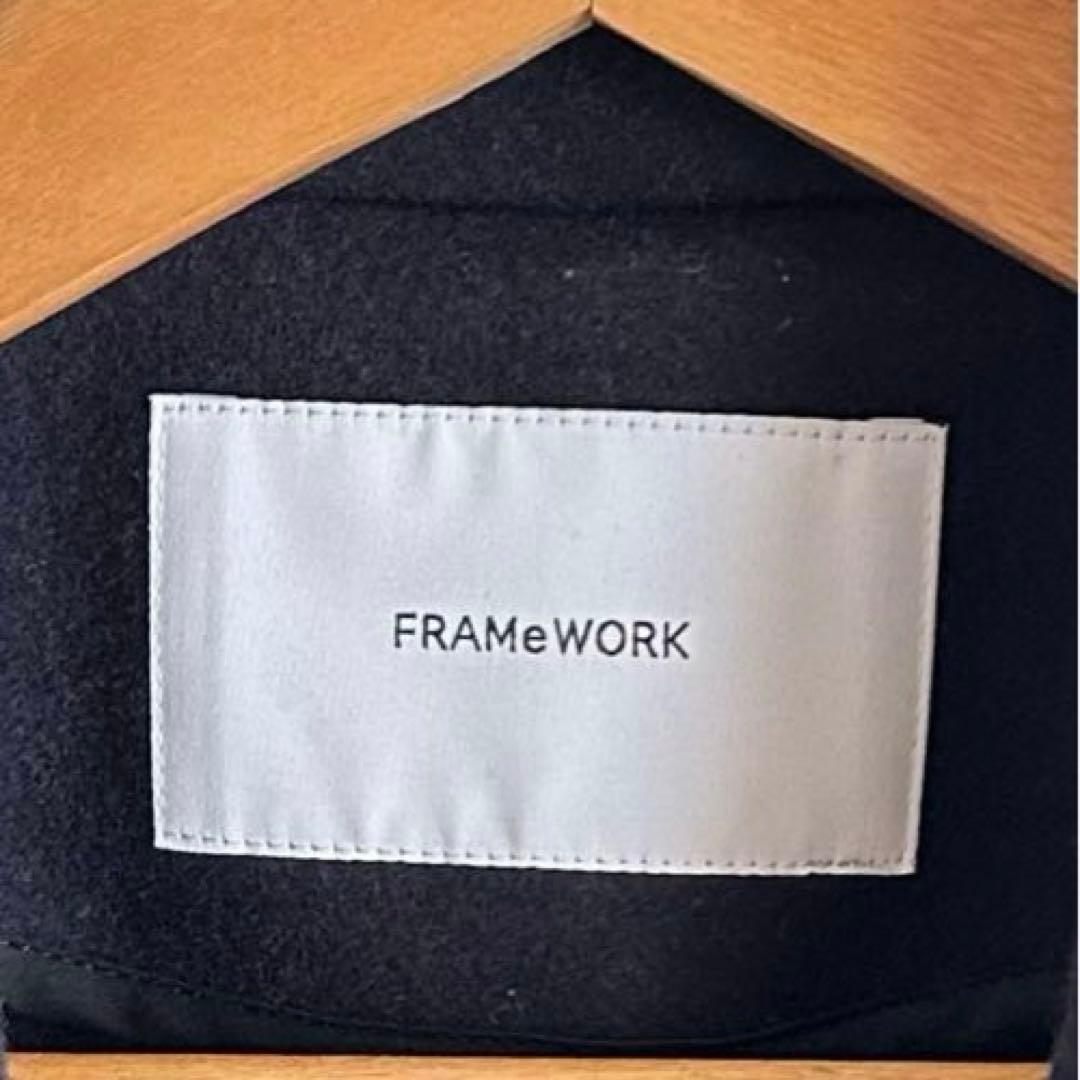 ［美品］2023AW⭐︎FRAMeWORK　ロングPコート　ネイビー