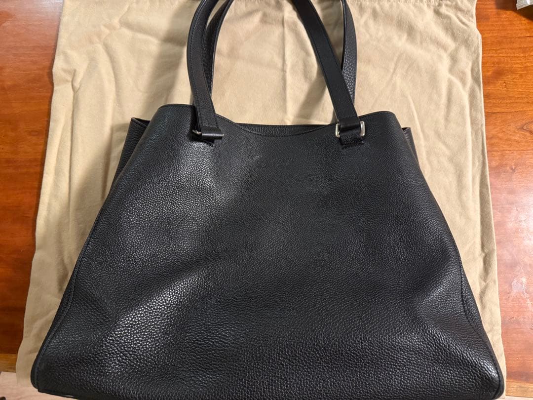 GANZO フレンチカーフ トートバッグ（L） ブラック