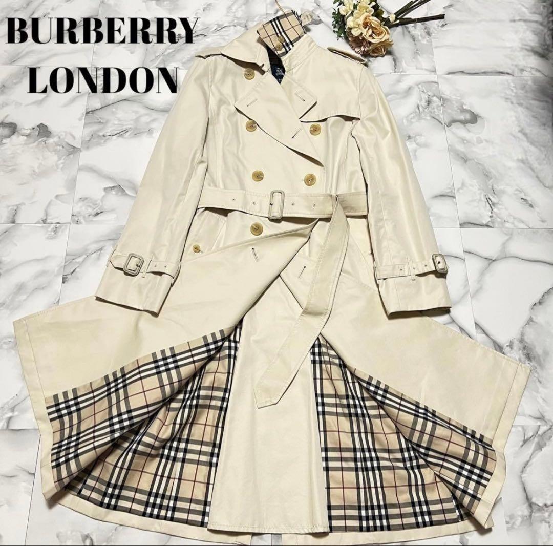 バーバリーロンドン　トレンチコート　ノバチェック　ロング丈　9 M